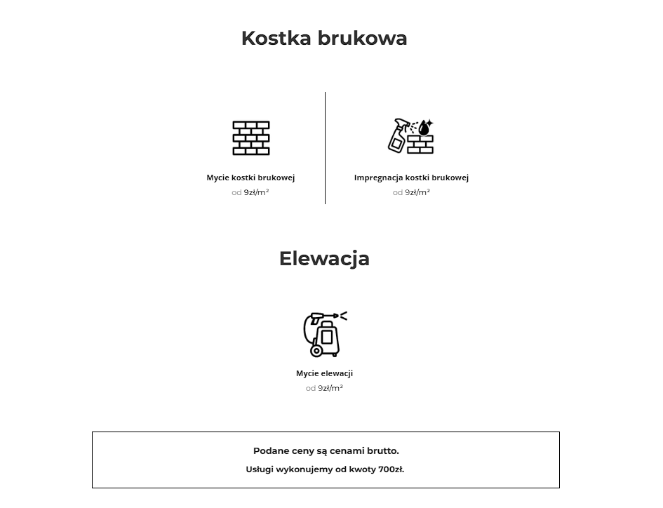 Cennik Kostka i Elewacja