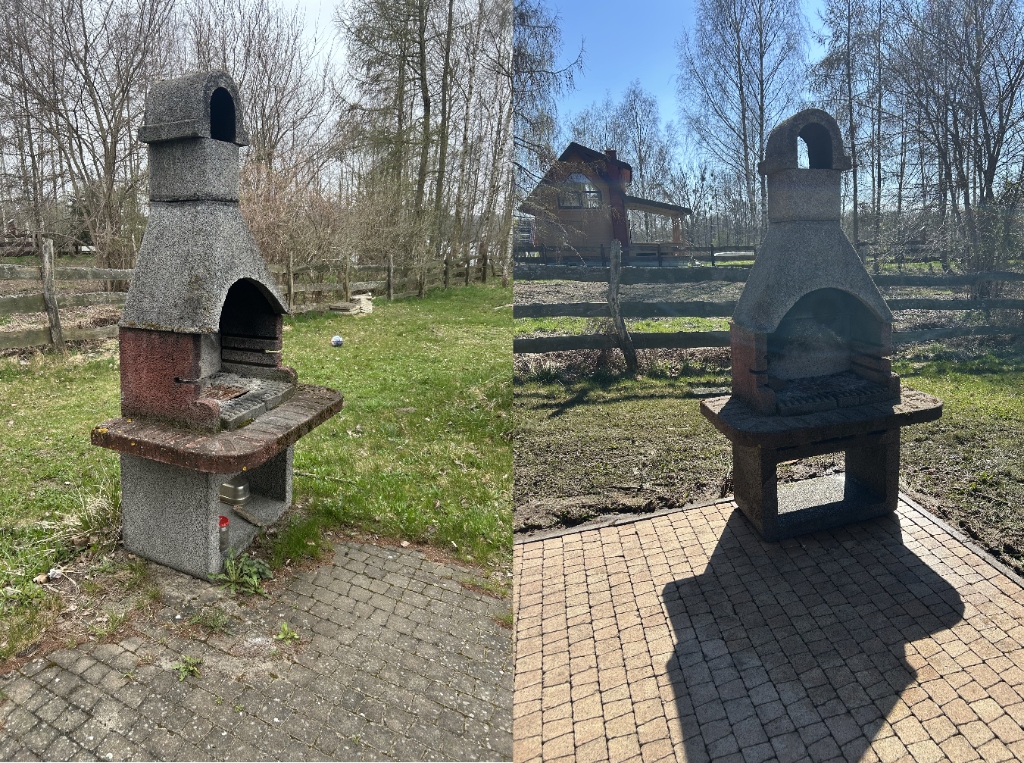 Mycie 200 metrów kwadratowych kostki na mazurach